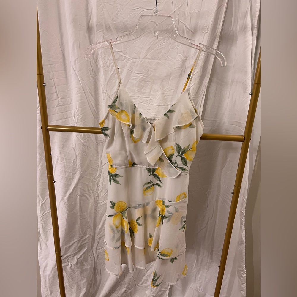 White Ruffled Lemon Sundress - Picture 5 of 6